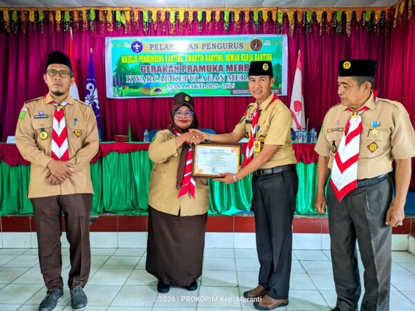Jajaran Pengurus Pramuka Ranting Merbau Dilantik