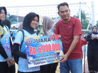 Wakapolres Pastikan Kamtibmas Aman, Turnamen Bola Voli Cup 2026 di Meranti Resmi di Tutup.