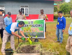 Polres Meranti Gencarkan Green Policing, Edukasi Lingkungan dan Tanam Pohon Bersama PT NSP Di Sekolah