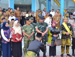 Bupati Meranti Sambut Kunjungan Kerja Danrem 031/Wira Bima dengan Prosesi Adat Melayu