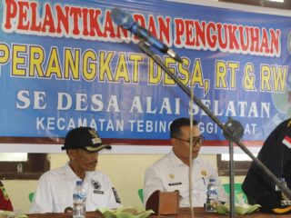 Perangkat Desa, RT dan RW Alai Selatan Resmi Dikukuhkan, Camat Tebing Tinggi Barat Tekankan Peran Strategis di Tengah Masyarakat