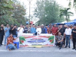 LAMR Bengkalis dan Delapan Organisasi Berbagi 200 Paket Takjil di Bazar Ramadan “Bersama Bermasa”