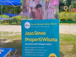 Taman Bunga Impian Okura Pekanbaru Buka Jasa Sewa Properti Wisata untuk Foto Lebih Instagramable