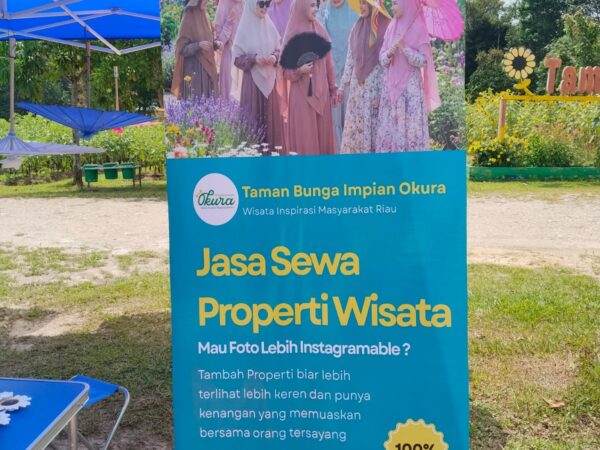 Taman Bunga Impian Okura Pekanbaru Buka Jasa Sewa Properti Wisata untuk Foto Lebih Instagramable