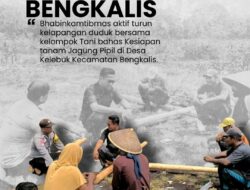Perkuat Ketahanan Pangan, Bhabinkamtibmas Polsek Bengkalis Duduk Bersama Petani Bahas Persiapan Tanam Jagung Pipil di Lahan Desa Kelebuk