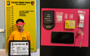 Polsek Tebing Tinggi Bekuk Pengedar Shabu 5,55 Gram di Selatpanjang Timur