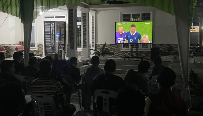 Suasana Nobar Piala Dunia 2026 Prancis vs Spanyol di Rumah Bupati Meranti Berlangsung Meriah
