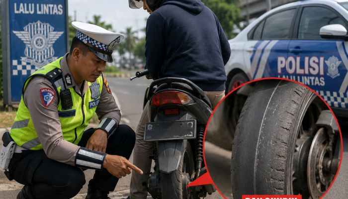 Korlantas Tegaskan Polisi Bakal Tilang Ban Gundul, Berita Yang Beredar di Medsos Hoaks