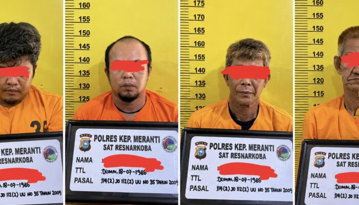 Polres Meranti Bongkar Dua Kasus Peredaran Sabu dalam Sehari, Empat Diduga Pengedar Diamankan