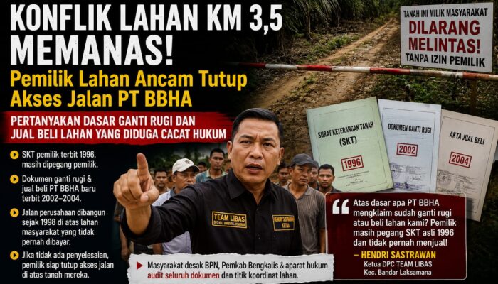 Masyarakat Pertanyakan Dasar Klaim PT BBHA, Pemilik Lahan Siap Tutup Akses Jalan yang Diduga Berdiri di Atas Tanah Mereka