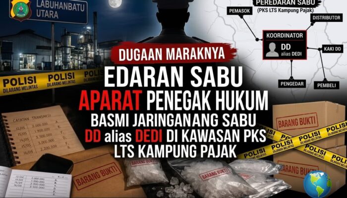 Masyarakat Mendesak Aparat Penegak Hukum Basmi Jaringan Sabu DD alias Dedi di Kawasan PKS LTS Kampung Pajak